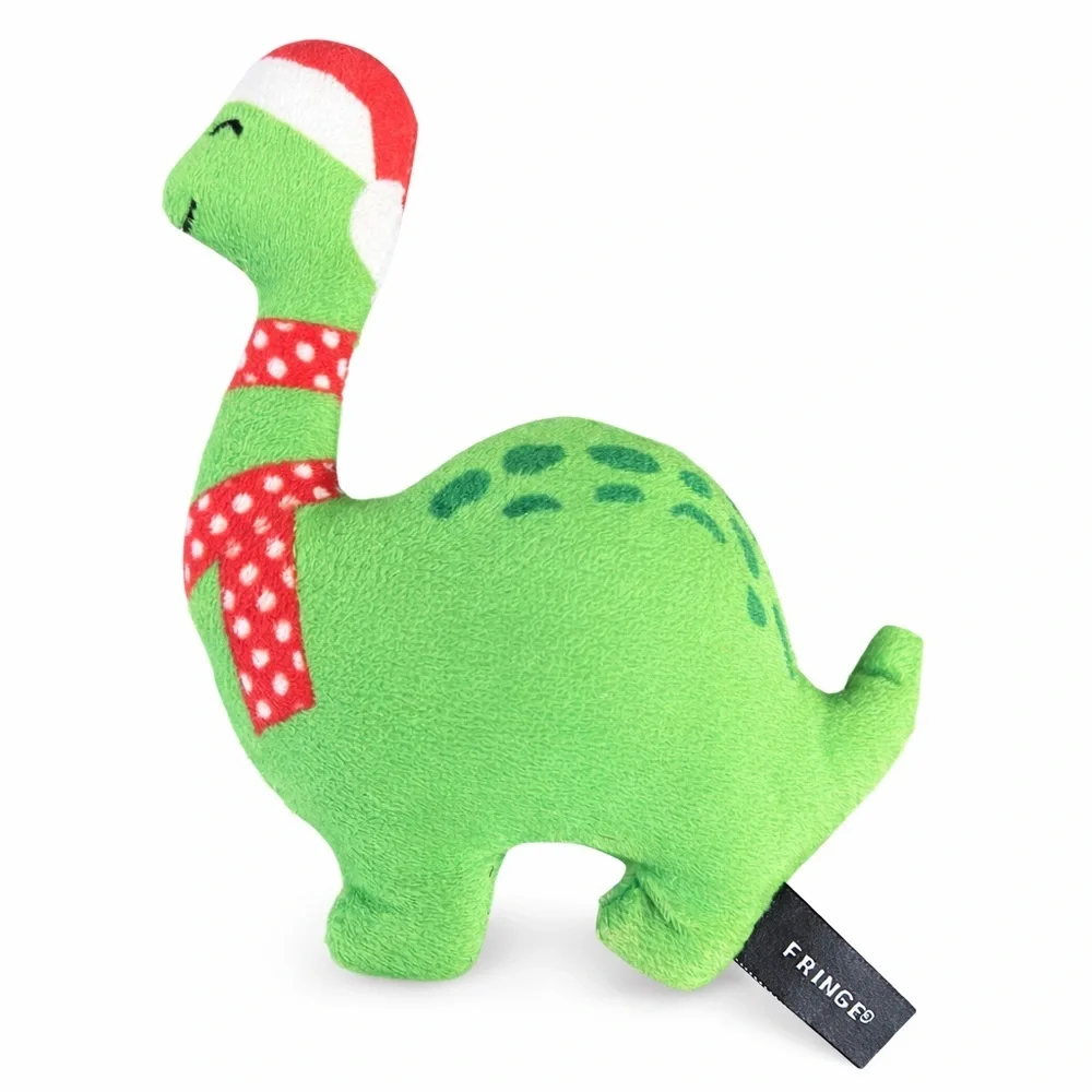 Green Dinosaur Crinkle Cat Toy